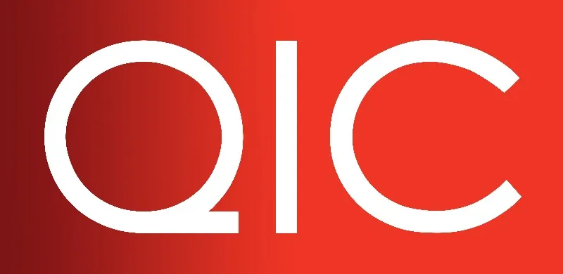 QIC logo on a red background.