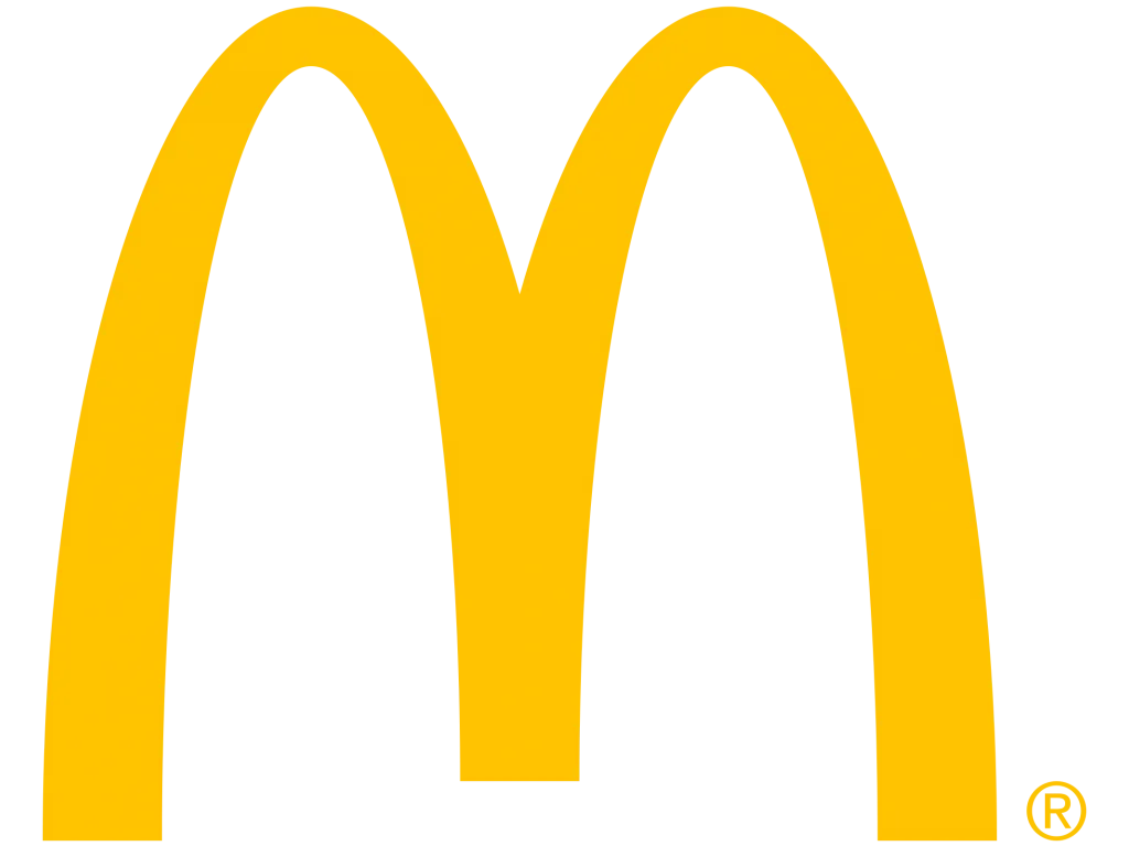 McDonald's golden arches logo on black background.